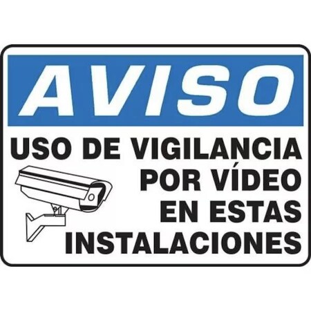 Accuform OSHA NOTICE Safety Sign VIDEO SHMASE816XT SHMASE816XT